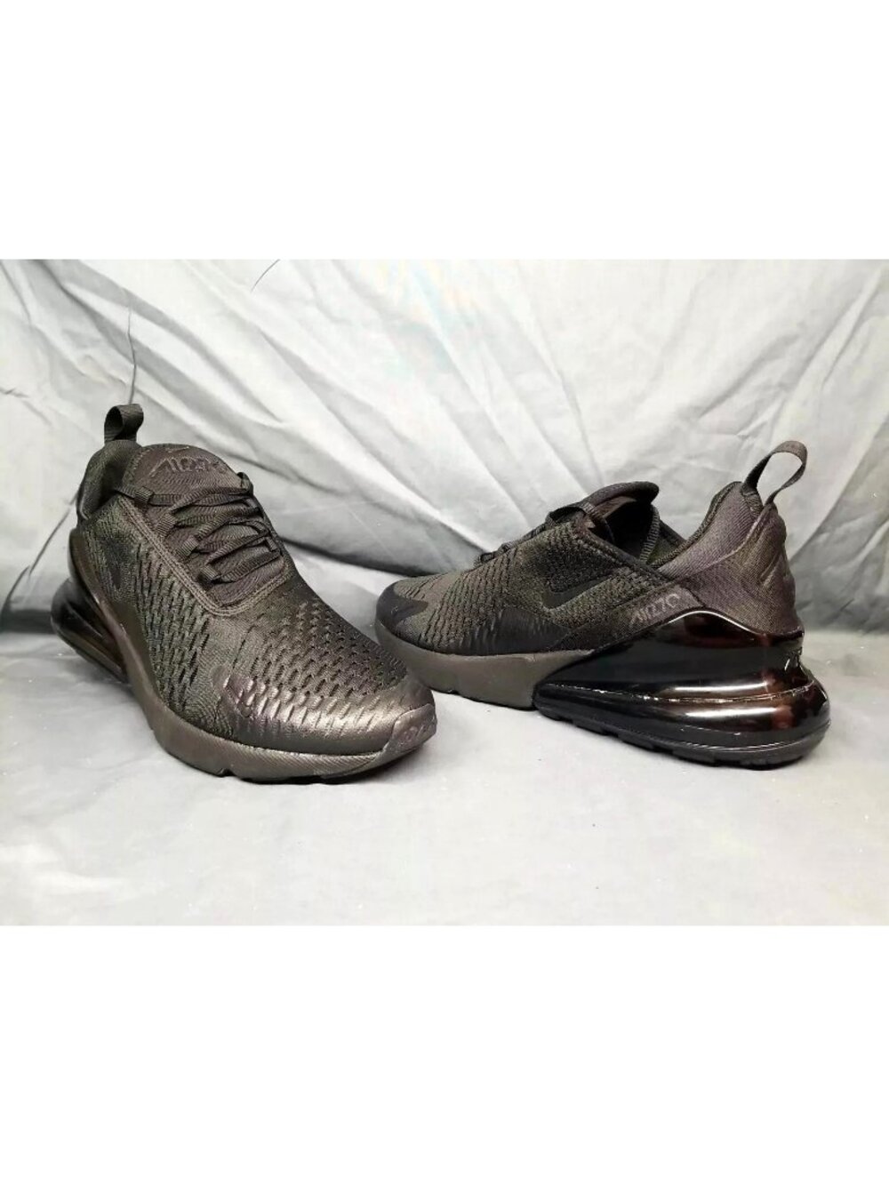 Nike Boys Air Max 270 (GS) Sneakers Mesh Triple Black Size 5.5 NEW NO BOX!